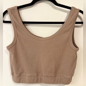 H&M Tan Ribbed Crop Top